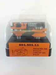 CMT 891.501.11 Rail & Stile Router Bit Set, A Profile, 1/2" Shank, Made in Italy