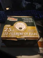 Holiday Bright Lights Led C9 E17 base 120v Replacement Bulbs Clear box of 25