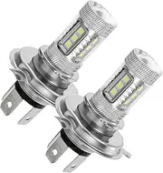 LIFKOME Automobile Headlight 2 Pack H4 80w Led Car Headlamp Bulbs Fog Light Lamps for Safe Driving