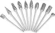 RIZGHWOY Most Carbide Files -Stahl -Metal Workburrs Workshop Tools, 10 Double Cut Pieces for Craft Enthusiast