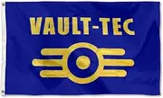 Cayyon Vault-Tec Flag Banner Outdoor Indoor Decoration Flag 3x5Feet Double Stitched Polyester with Brass Grommets