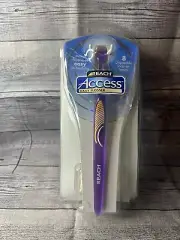NEW (1) Purple Reach Access Daily Flosser with 8 Disposable Snap on Heads - HTF