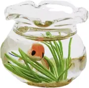 Dollhouse Fish Tank, 1:12 Scale Miniature Dollhouse Accessories, Resin Dollhouse