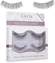 False Eyelashes Natural Look with Eyelash Glue - Luvia Cosmetics - Vegan Lashes Duo - Cassandra
