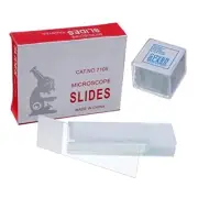 50 Pcs Ground Edge Pre-Cleaned Microscope Slides and 100 Pcs Pre-Cleaned