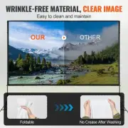 150 Inch 16x9 Portable Outdoor Projector Screen with Stand for Home Theater