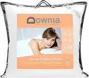 Downia Goose Feather Pillow, White, European