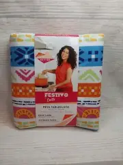 New! Rectangle Fiesta Festivo Evette 52x70 Vinyl PEVA Flannel Back Tablecloth