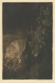 Käthe Kollwitz : Arming in a Vault : Archival Quality Art Print 13x19