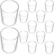 GANAZONO 12pcs Vintage Chalice Goblet Glasses Transparent Mini Cups for Beer Wine Spirits Ergonomic Design Easy to Clean for Parties Bars Family Gatherings