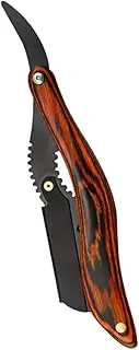 minkissy Wooden Handle Razor Folding Beard Trimmer Multi-use Hair Shaver Practical Present for Men