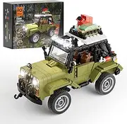 [FUNWHOLE] Jungle Off Roader SUV Building Kits with LED Lighting - Technic Car Model STEM Building Set 510 Pcs for Kids, Boys, and Girls Ages 8+, F9020