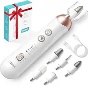 COSLUS Professional Manicure Pedicure Kit Cordless: 8 in 1 Electric Nail File Set, 5 Speed Nail Drill Grinder for Thick Nail Toenail Cuticle, LED Hand Foot Care Trimmer Buffer for Women Men Baby Pets