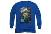 SpongeBob SquarePants Unisex Adult Beware The Hooks T-Shirt (Royal Blue) - UTTV10684