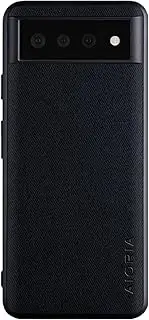 for Google Pixel 6/6 Pro Case Luxury Textile Fabric Case TPU Soft Frame Shockproof Protective Cover (for Google Pixel 6, Black)