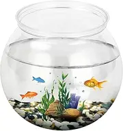 12.5X12.5X10CM Round Aquarium Goldfishs Bowl Pp Fish Bowls Aquarium Vase Goldfishs Tank Globe Fish Keeper Transparent Round Fish Tank Pot for Wedding Party Christmas Holiday Home Decor