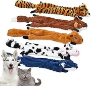 Générique Plush Dog Stuffed Toys, 5 Piece Set, 91 x 3.94 inches Sound Making Interactive, Soft Chew Safe, Small Breed Friendly, Multicolor, Puppies, Teething, Outdoor Play, Separation