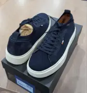 $295 Mens Allen Edmonds "Oliver" Knit Low-Top Sneakers Navy 10.5