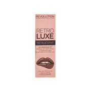 Set Makeup Revolution: Retro Metallic Liquid Lipstick Luxe Sovereign 55ml + Lip Pencil Retro Luxe Sovereign 1g