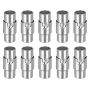 Leather Cord End Clasp, 10Pcs 5mm Hole Leather Clasps Jewelry Making, Silver