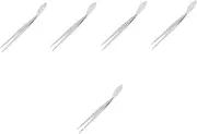 5pcs Stainless Steel Tweezers Bonsai Supplies Multifunctional Plants Garden Bonsai Tweezers for Crafting Spatula Leaf Scraper Spatula Silver Stainless Steel