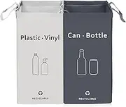 BOMEI Modern House Separate Recycling Waste Bin Bags for Kitchen Home Recycle Garbage Trash Sorting Bins Organizer Waterproof Baskets Compartment Container (Big Size 2 Bags Set)