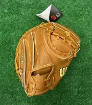 Wilson A2000 M23 33.5" Baseball Catchers Mitt Saddle Tan - WBW102094335