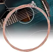 Full Tone Acoustic Guitar String, Individually Packaged Brass Strings, Stainless Steel Cores Strong Tightness for Guitar Bass