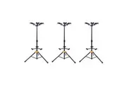 3PK Hercules Triple Guitar Stand Holder Floor Rack AGS Auto Grip w Rest MC6 BLK