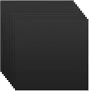 BENECREAT 10 Sheets Black Square Laser Engraving Testing Paper, 10.2x10.2 Inch Adhesive Laser Marking Paper Laser Engraving Material for Engraving Machine