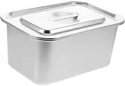WATIIFUFU Stainless Steel Compost Bin for Kitchen Countertop Storage Container Lid for Food Waste Segregation and Daily Use Compact Design