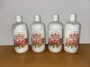 Lot of 4 Crabtree & Evelyn Rosewater Body Lotion 16.9 Oz 500 mL Bottles