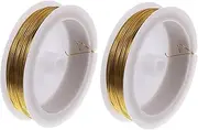 2 Rolls Bendable Colored Wire for Jewelry Making Galvanized Crafting Wire for Beading Bouquet and Projects and Corrosion Resistant