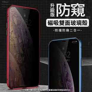 iPhone XR 防窺金屬全包覆磁吸雙面玻璃手機保護殼(iPhoneXR手機殼 iPhoneXR保護殼)