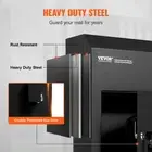 Heavy Duty Steel Through The Door Mailbox Key Lock Drop Box 12x6x16 Black