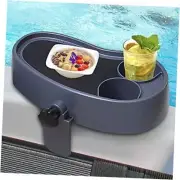 Hot Tub Table, Adjustable Hot Tub Tray with 2 Cup Holder, Hot Tub Accessories,