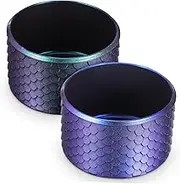 Milisten Silicone Mug Sleeves Set Fish Scale Design Cup Protectors for 12-40 Oz Cups Protective Covers Sleeves Noise Reduction for Mugs