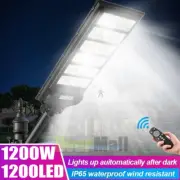 1200W Motion Solar Sensor Light Outdoor Wall Flood Lights Yard Street Lamp Bulb
