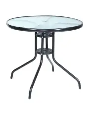 [Gardeon] Outdoor Dining Table Bar Setting Steel Glass 70CM