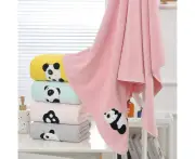 2Pcs Skin-Friendly Bath Towel Quick Drying Face Towel Cute Shower Towel Household-Pink