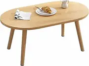 Exquisite Coffee Table, Japanese Oval Low Sitting Table (H30cm), Multifunctional Small Apartment Leisure Table/Dining Table, Sofa Side Table (Color : A, Size : 60X40X30CM)