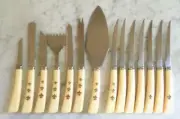 Fleur De Lis Household Surgical Stainless Steel Steak Knives &Serving Pieces Set