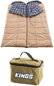 2X Adventure Kings Premium Sleeping Bag -5°C to 5°C + Toiletry 400GSM Canvas Bag