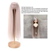 Doll Long Straight Wig With Bangs 1/4 Straight Bang Doll Wigs Synt