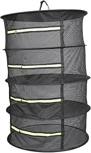 BESPORTBLE Outdoor Collapsible Drying Net Zipper Hanging Drying Mesh for Herbs Beans Lightweight Breathable Design Efficient Air Drying for Use