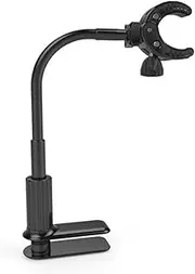 Alloy Hair Dryer Stand 360 Degree Rotating Hands Free Hair Dryer Stand with Clamp Blow Dryer Holder Adjustable Height Hair Dryer Holder