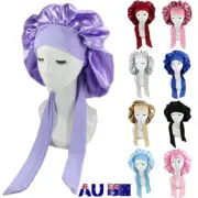Sleeping Bonnet Hair Wrap Cover Silk Satin Cap Women Elastic Night Hat Headwear
