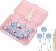 uxcell 8 Pcs Duvet Cover Pins to Hold Comforter Inside, Duvet Clips with Soft Fabric Material for Quilt Cushions Curtains, Light Blue (Round)