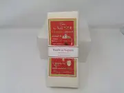 Bundle of 6 Linen Mary Lake Thompson 18" x 18" Christmas Poem Napkins - NIP