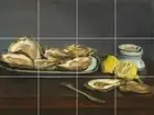 Still Life Oysters And Lemons Edouard Manet ceramic tile mural backsplash